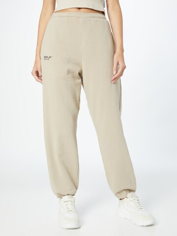 REPLAY Tapered Broek in Grijs: voorkant