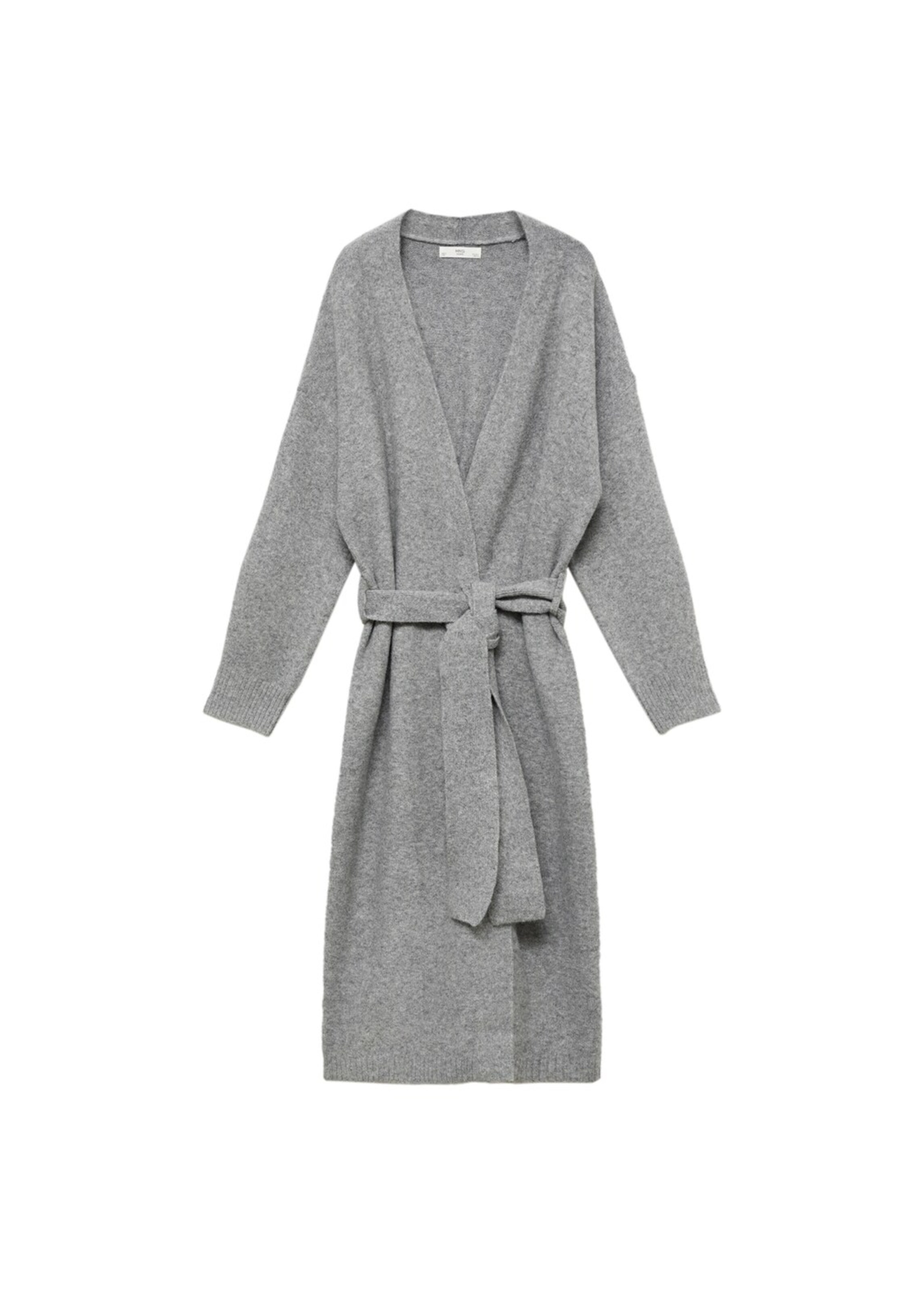 MANGO Strickmantel 'Camila' in Grau: Vorderseite