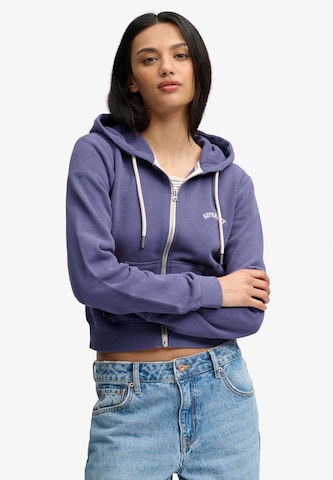 Superdry & Co Sweatvest 'Essential' in Blauw: voorkant
