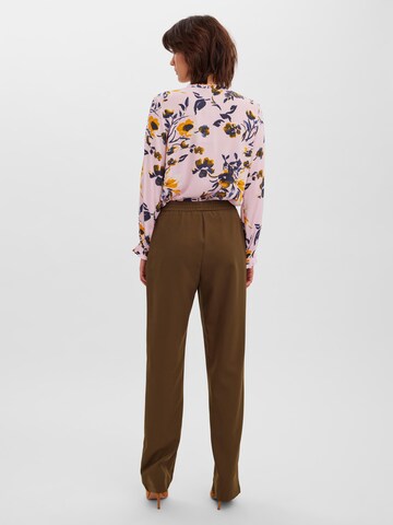 VERO MODA Обычный Штаны 'Vicky' в Коричневый