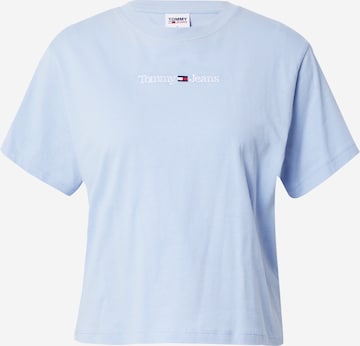 Tommy Jeans - Camiseta 'Serif Linear' en azul: frente