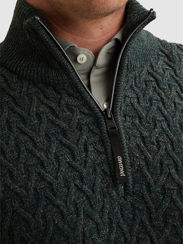 VANGUARD Trui 'Pullover in a wool blend with half-zip' in Groen