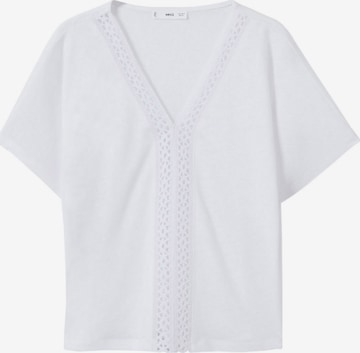 MANGO Shirt 'BOHO' in Wit: voorkant