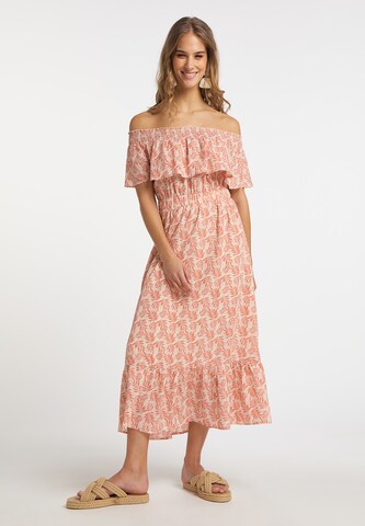Robe IZIA en orange : devant