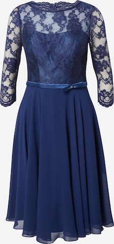 mascara Cocktail Dress in Blue: front