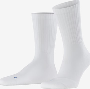 FALKE Socks 'Run Rib Crew' in White: front