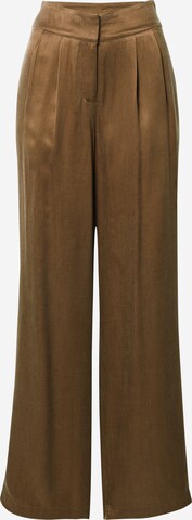 Guido Maria Kretschmer Women Wide leg Pleat-Front Pants 'Silvia' in Brown: front