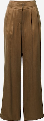 Guido Maria Kretschmer Women Pleat-Front Pants 'Silvia' in Brown: front