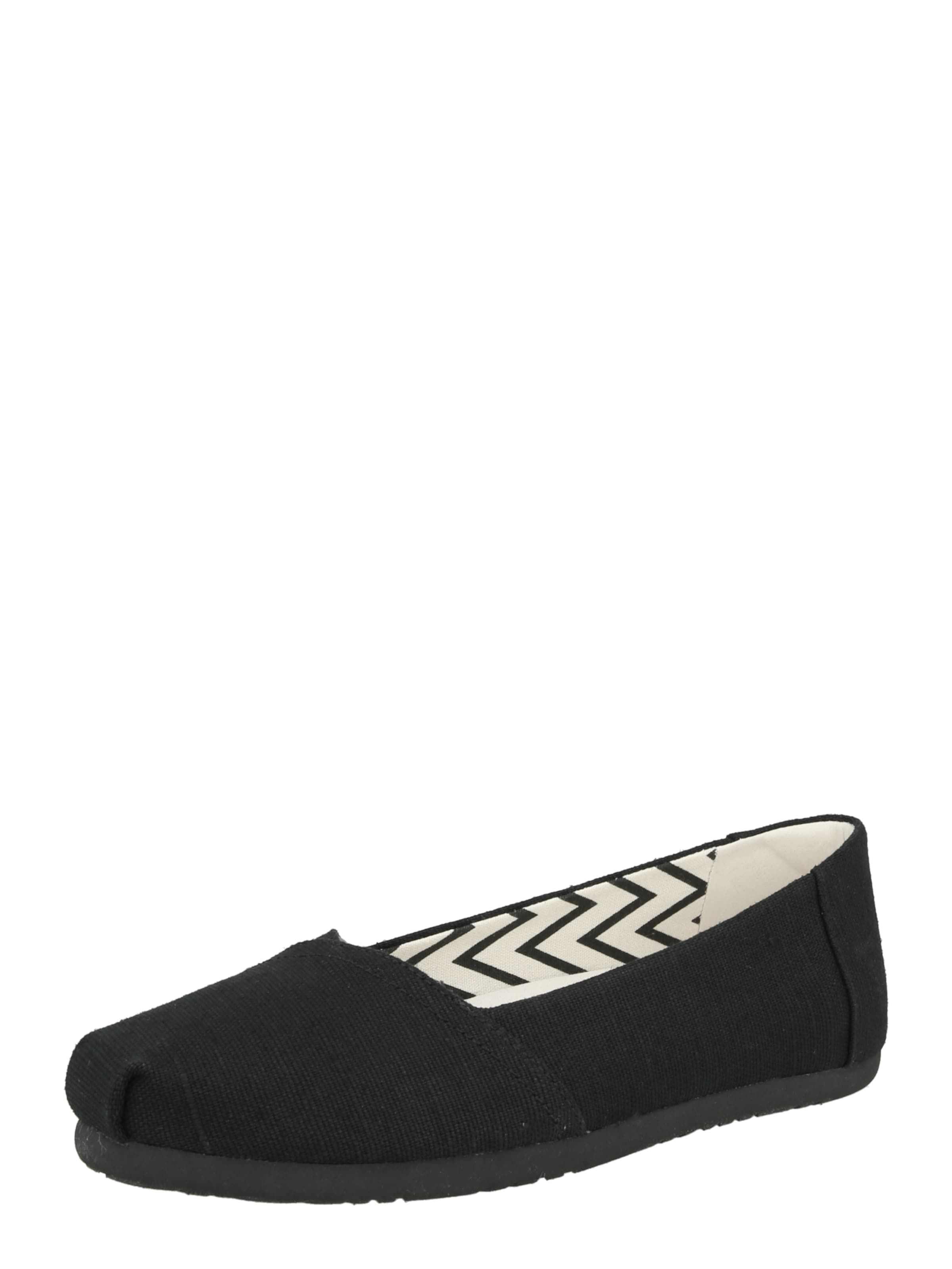 TOMS Ballerina 'ALPARGATA' in Black: front