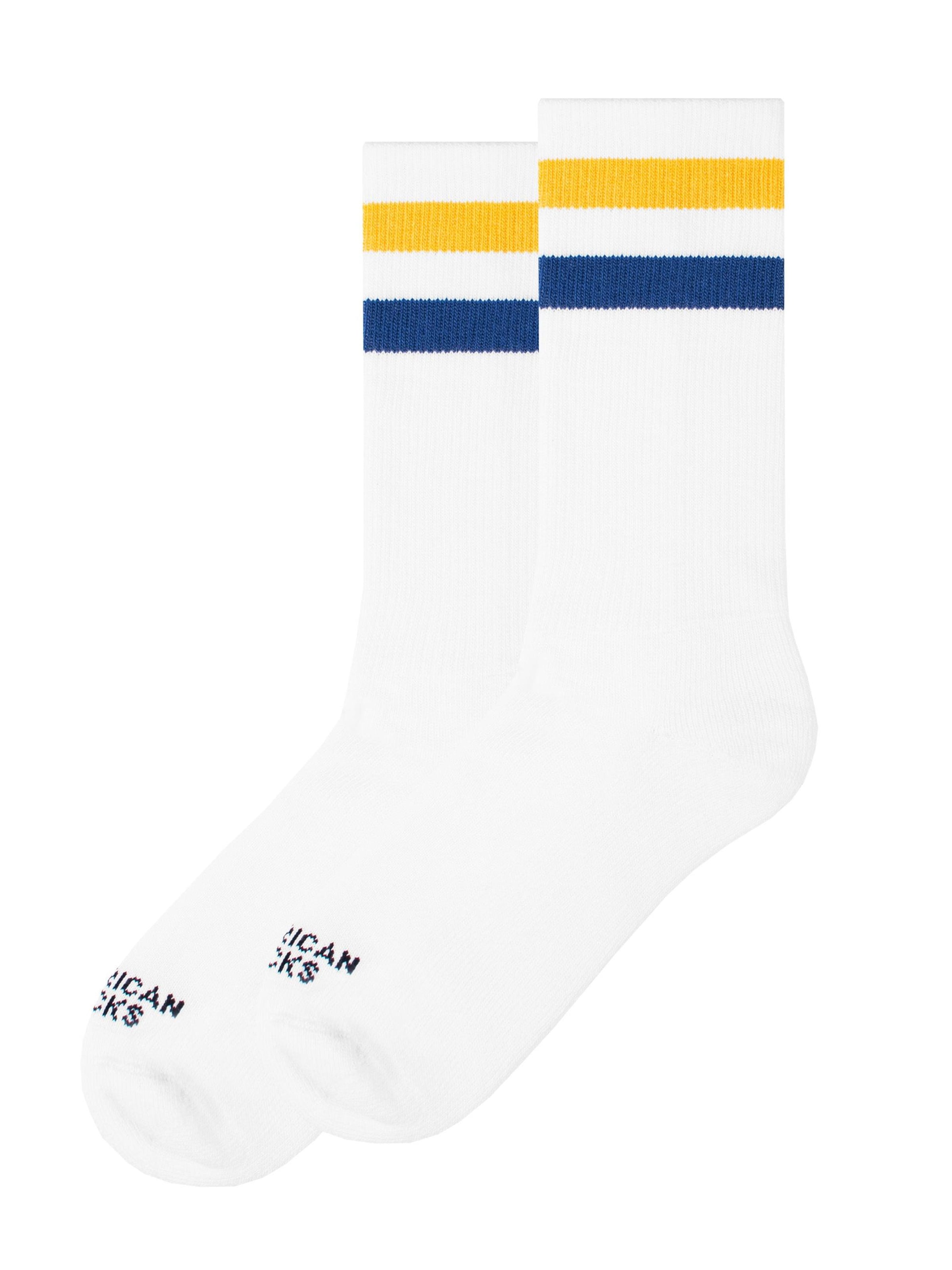 American Socks - Calcetines 'Faint - Mid High' en blanco: frente