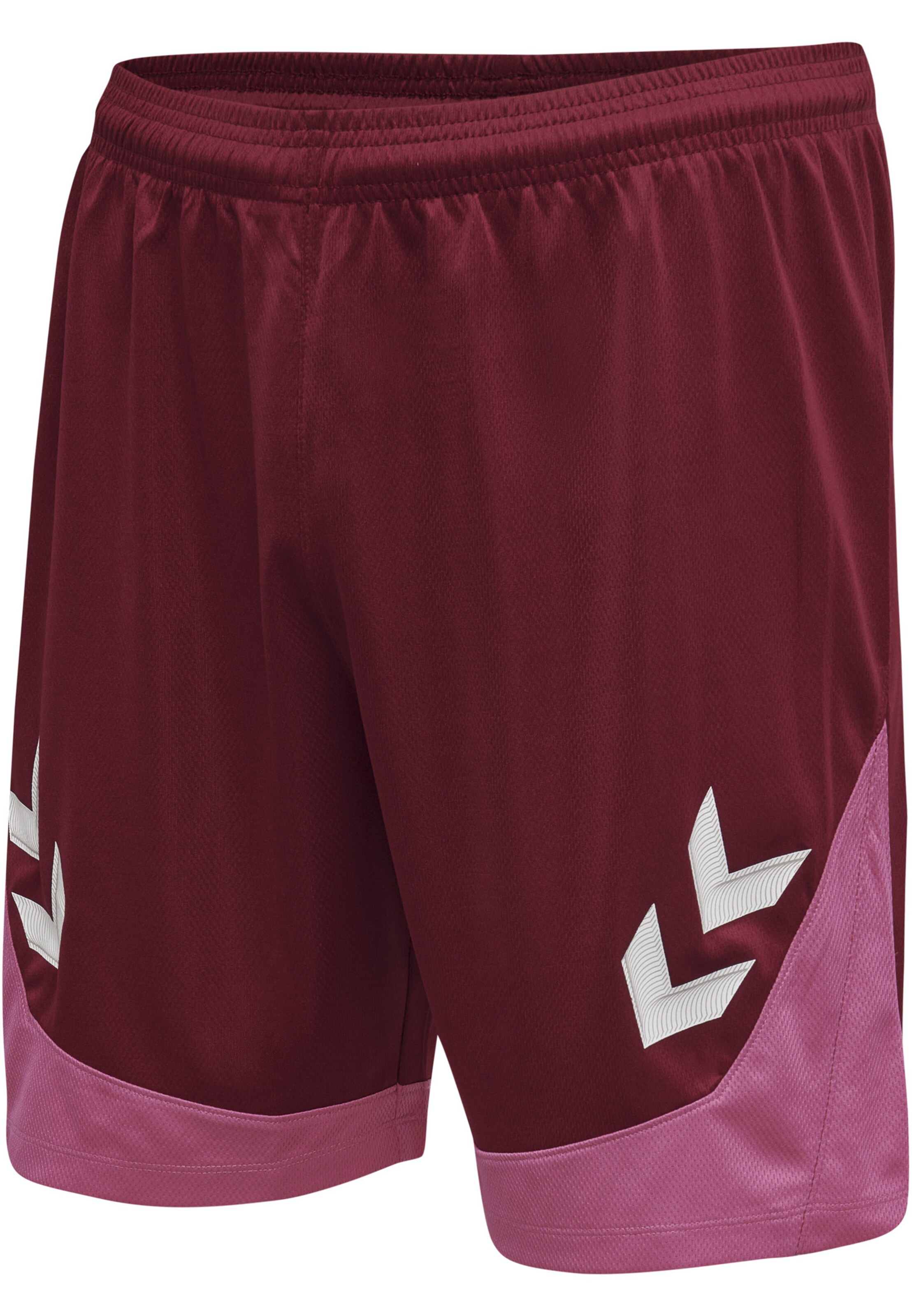 Hummel Regular Workout Pants 'Lead Poly' in Red