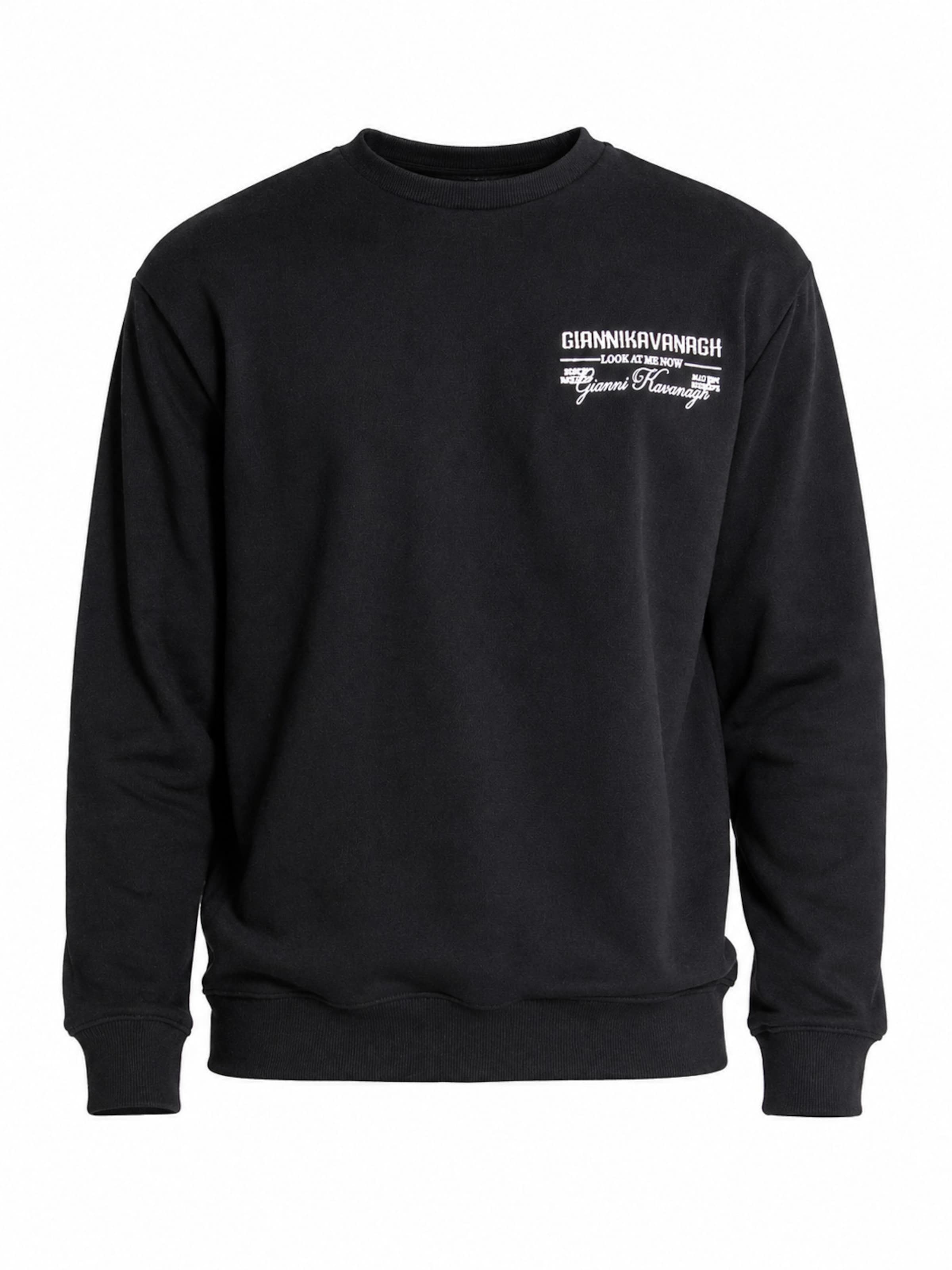 Sweat-shirt 'Look At Me' Gianni Kavanagh en noir : devant