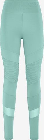 Plein Sport - Skinny Leggings 'Statement' em verde: frente