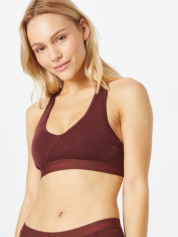 Bustier Soutien-gorge de sport 'Sprite' ICEBREAKER en rouge : devant