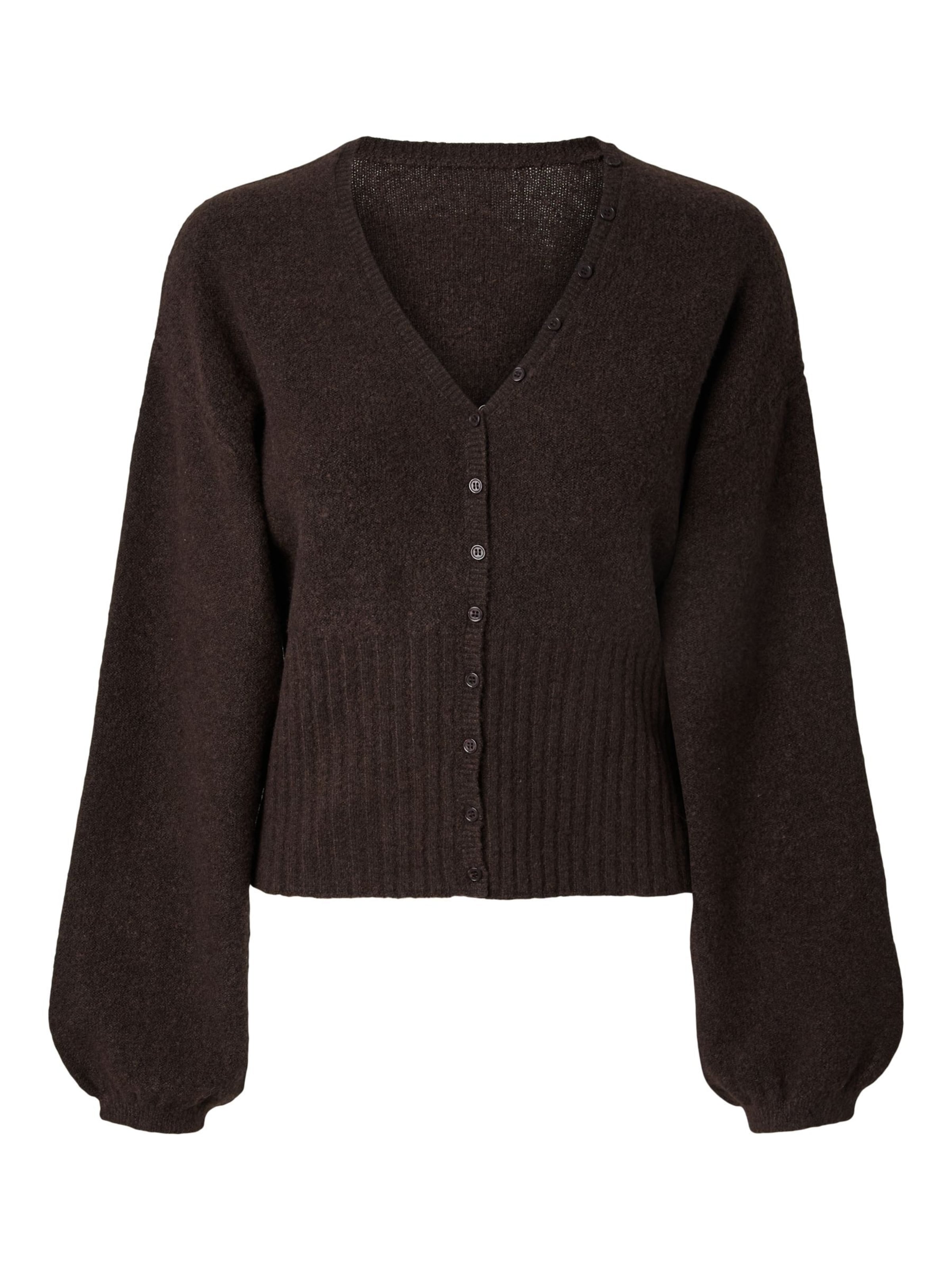 PIECES Knit cardigan 'PCSally' in Brown: front
