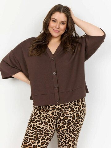Cardigan 'SABINA 43' Wasabi Concept en marron : devant