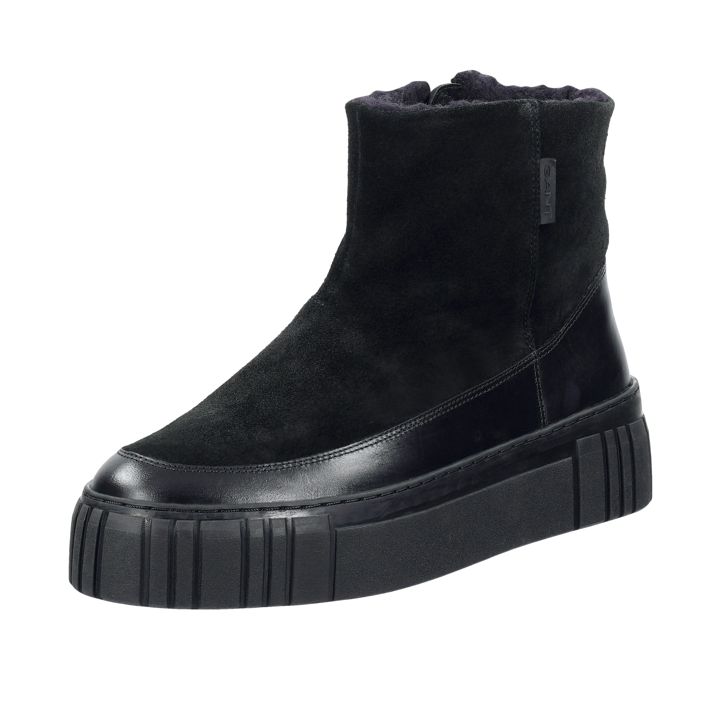 GANT Боти до глезена 'Snowmont' в черно: отпред