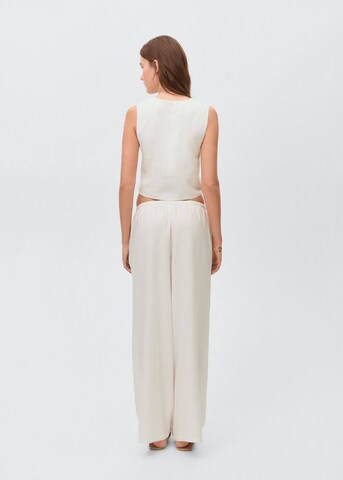 MANGO TEEN Vest 'Linenv' in White
