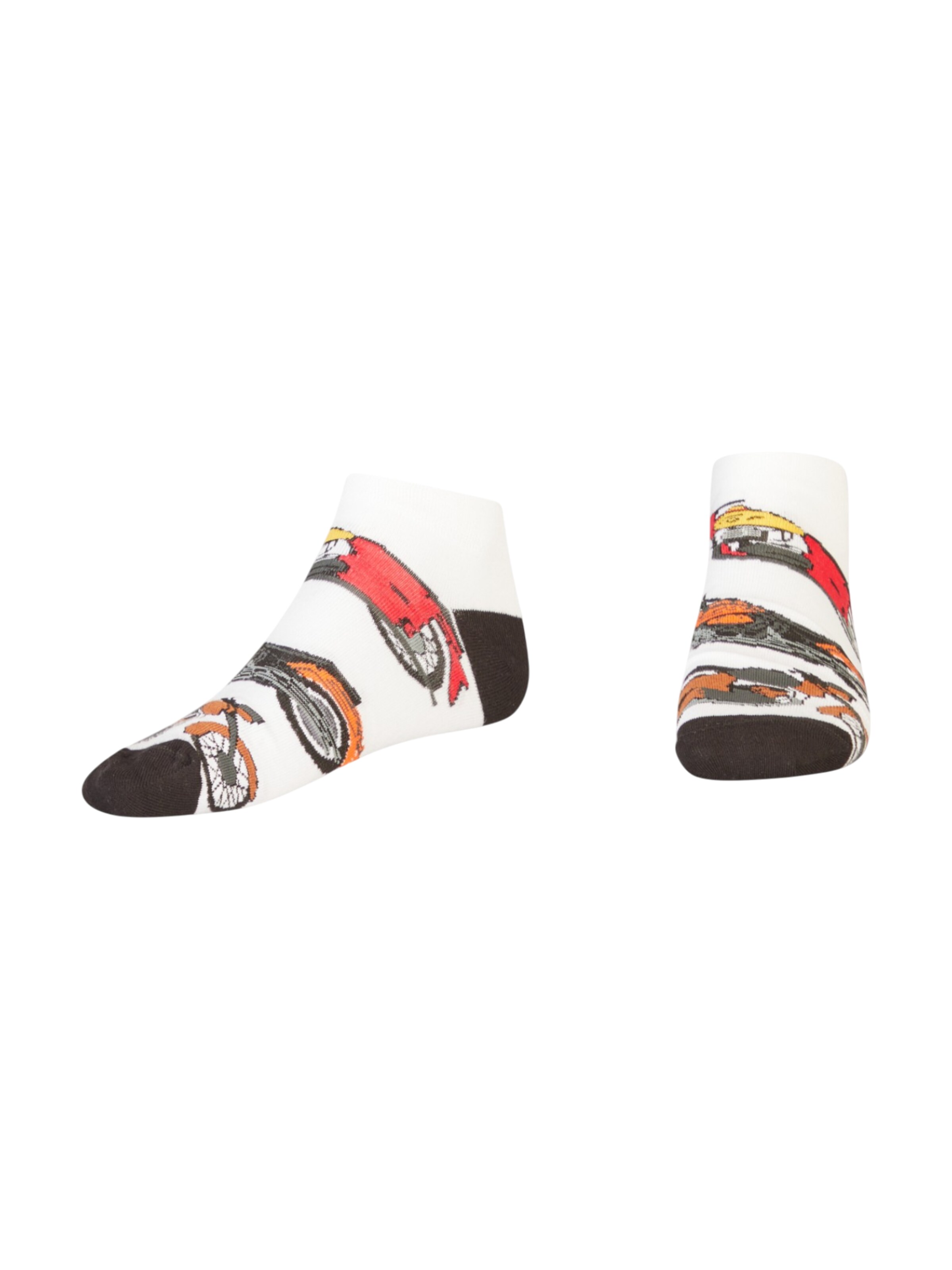 AbgeStrumpft Socks 'Motorrad' in White: front