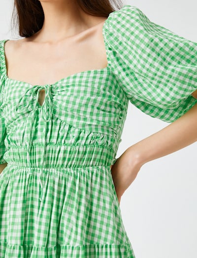 Koton Kleid in hellgrün / weiß, Produktansicht