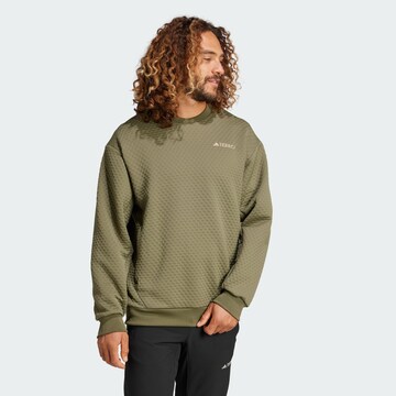 ADIDAS TERREX Αθλητική μπλούζα φούτερ 'Xploric' σε πράσινο: μπροστά