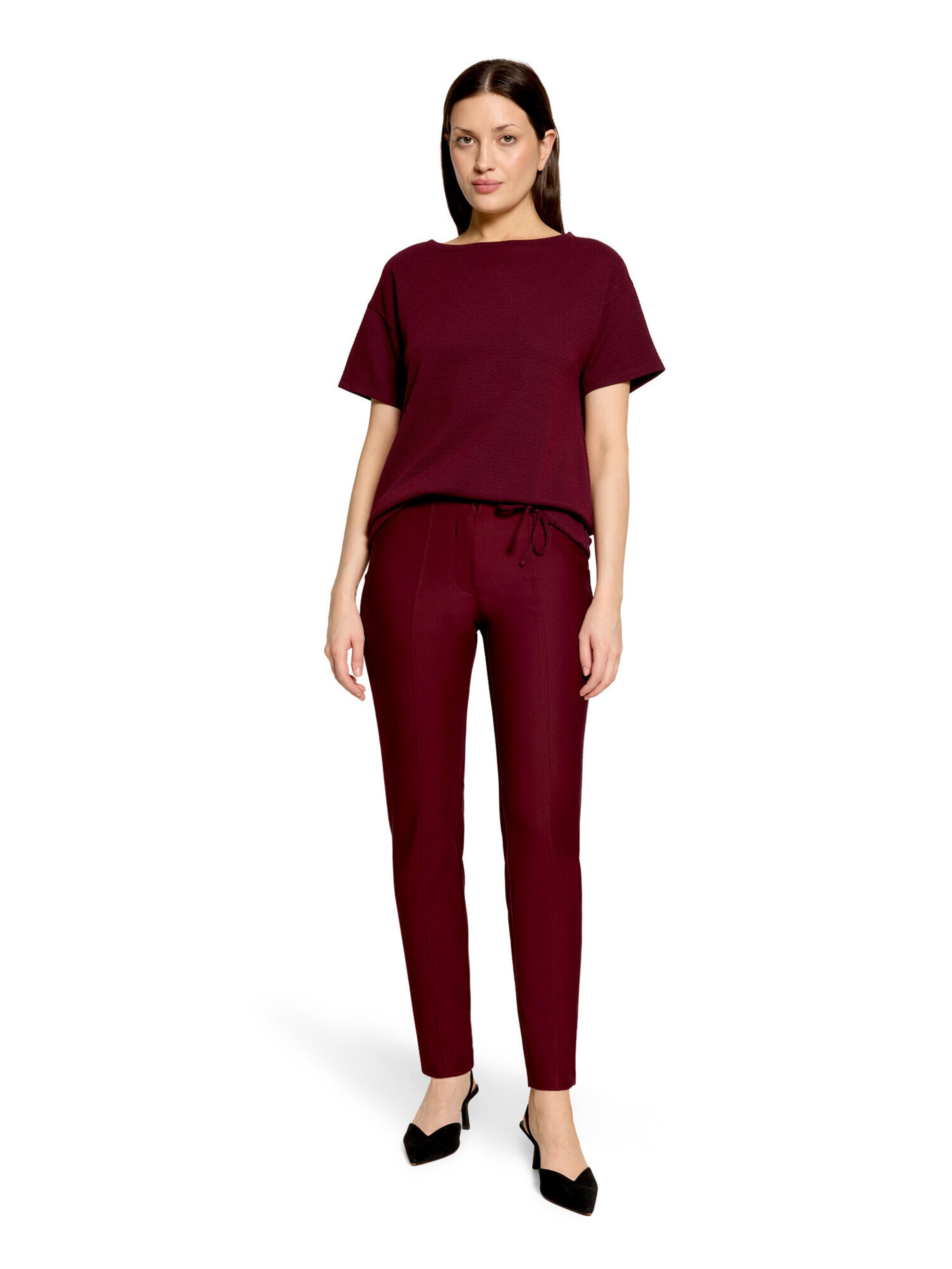 Coupe slim Pantalon Betty Barclay en rouge