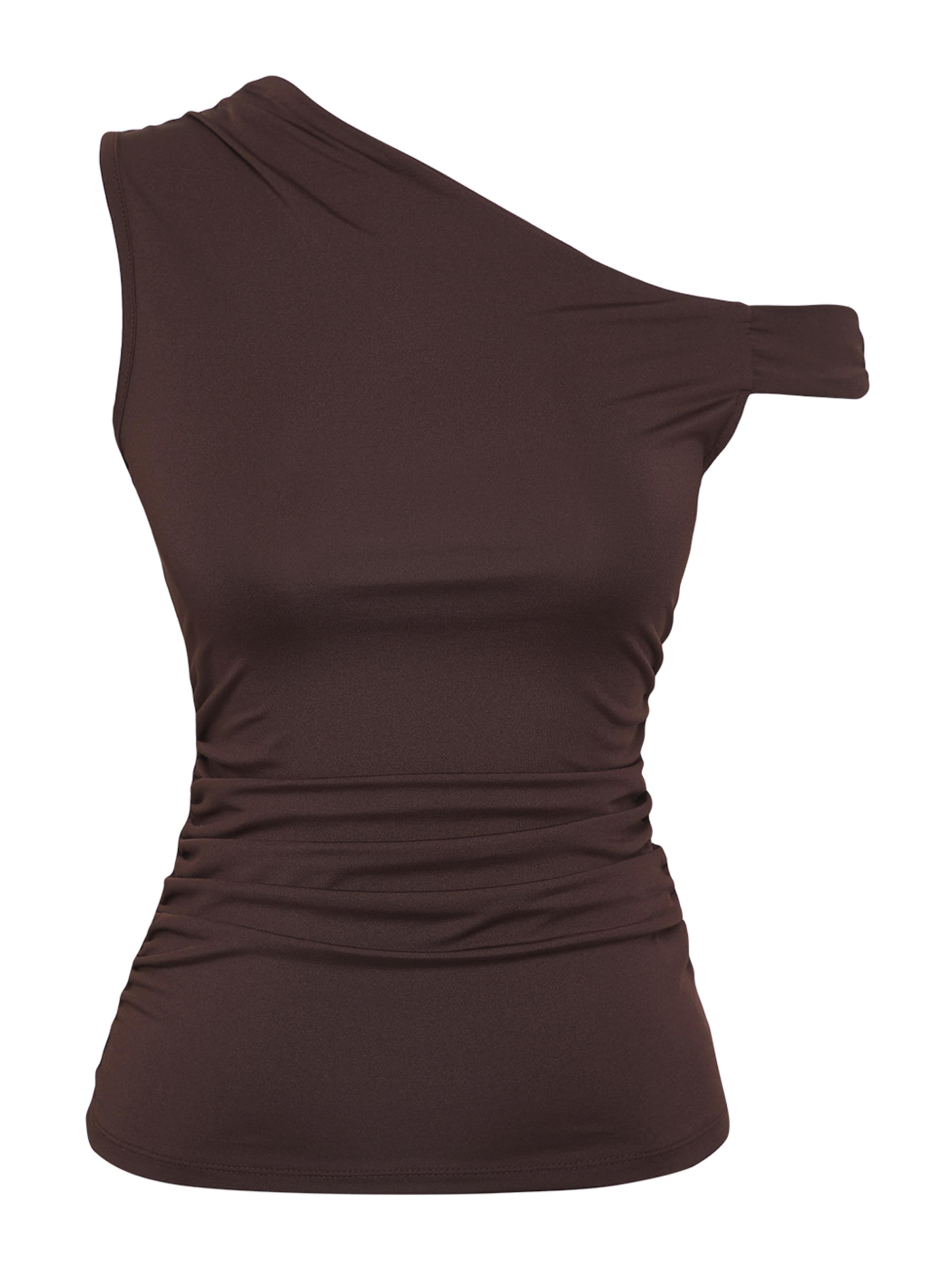 Top di Trendyol in marrone: frontale