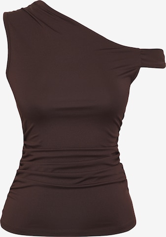 TrendyolTop - smeđa boja: prednji dio