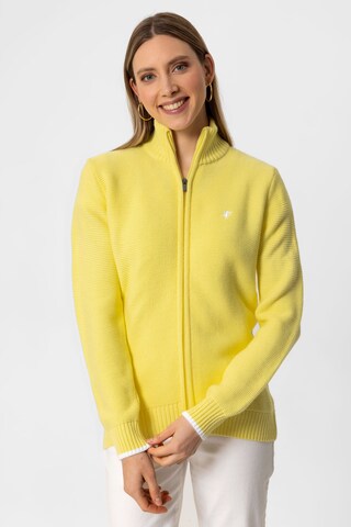 DENIM CULTURE Knit Cardigan in Yellow: front