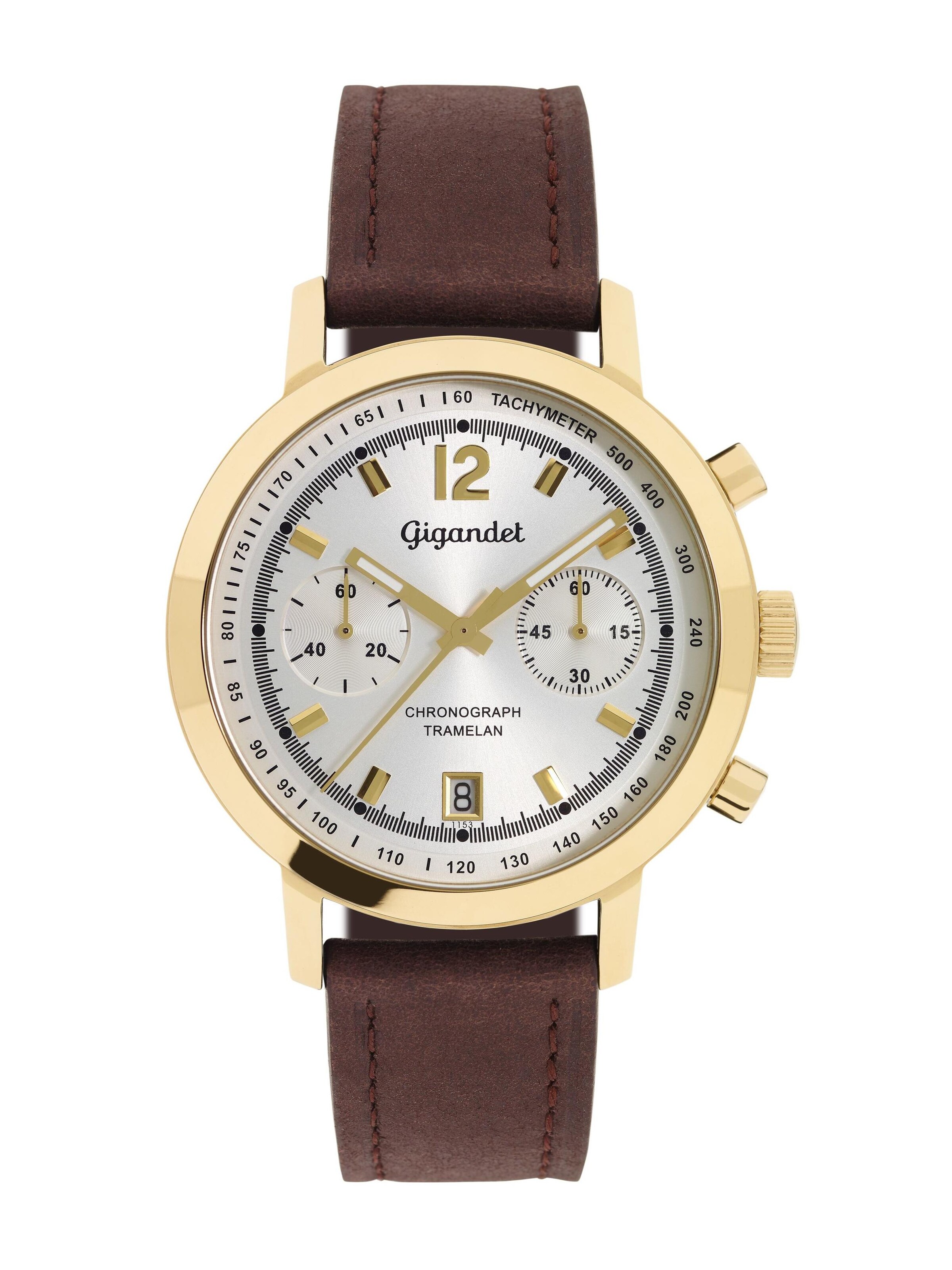 Gigandet Analog Watch 'TRAMELAN' in Silver: front