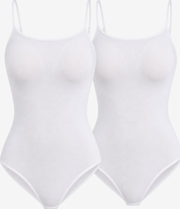 Body 'Veluna' fashionshowcase en blanc : devant