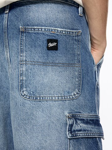 Loosefit Jeans cargo di Pull&Bear in blu