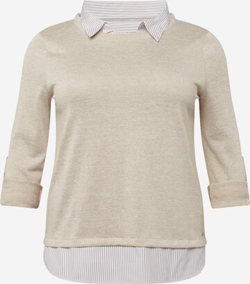 Z-One T-shirt 'Li44nda' i beige: framsida