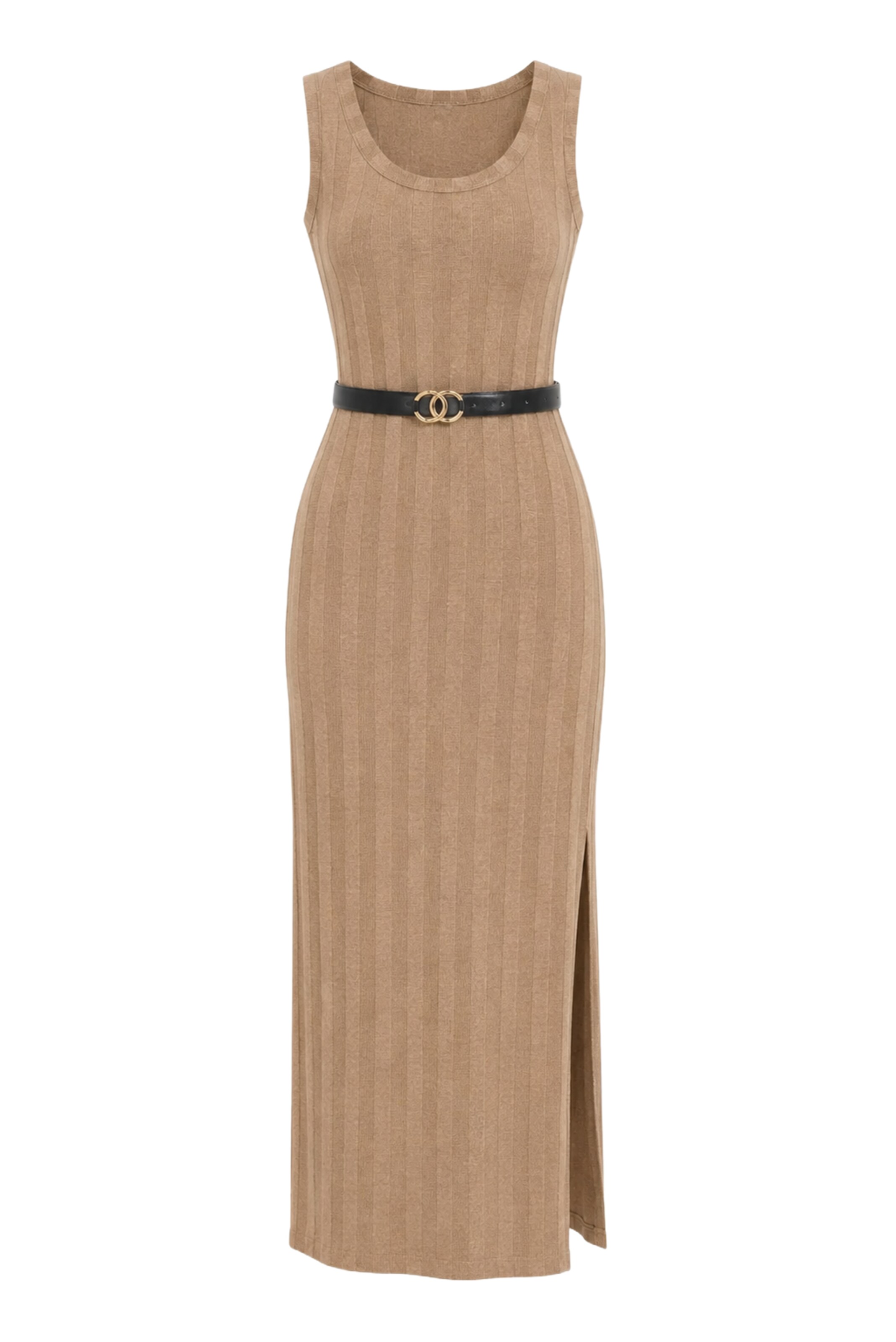 Robes en maille No Matter What en beige : devant