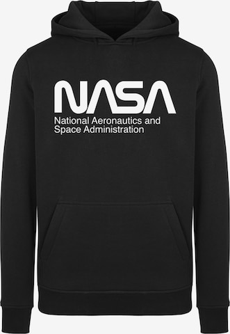 F4NT4STIC Sweatshirt 'Nasa Aeronautics And Space' in Black: front