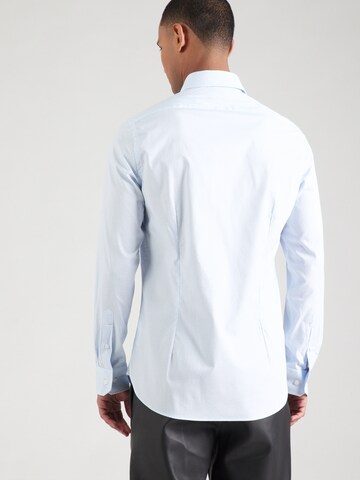 Michael Kors Slim Fit Риза 'DOBBY' в синьо: отзад