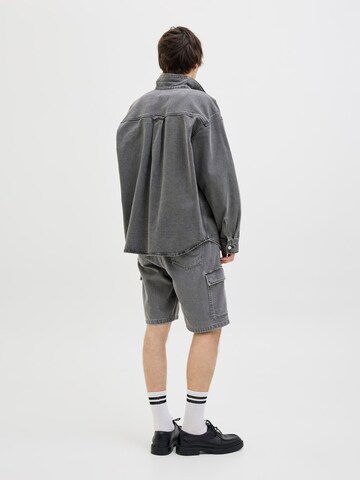 JACK & JONES Baggy Cargojeans i grå