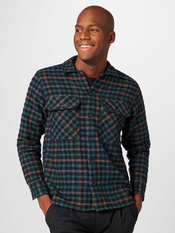 Woodbird Regular fit Button Up Shirt 'Glixto' in Green: front