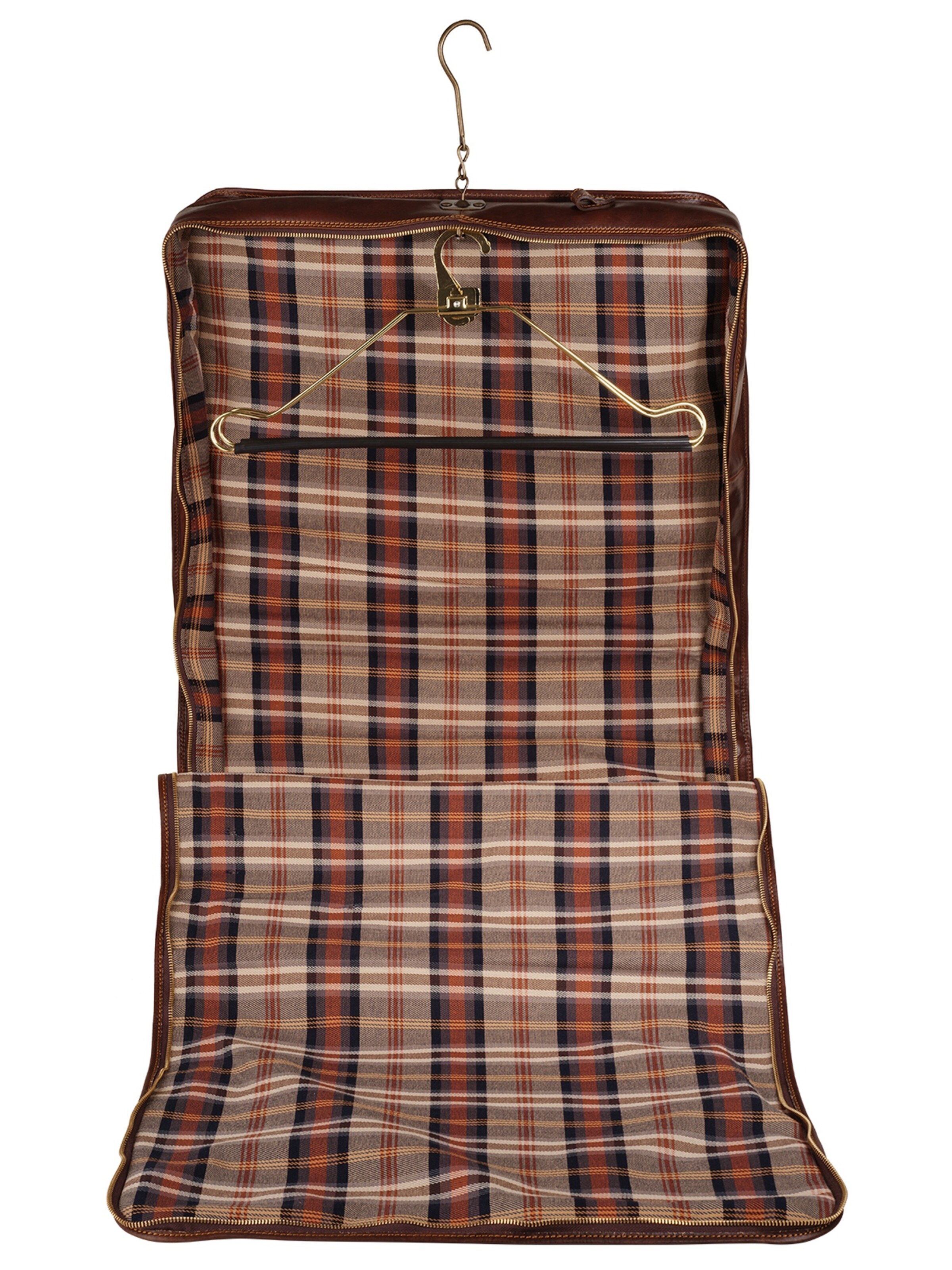 Sac à vêtements piké en marron