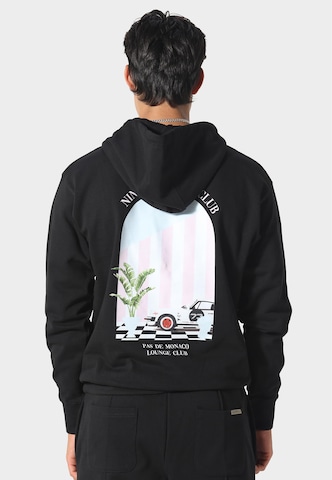 Pas De Monaco Sweatshirt '911 Club' in Black: front