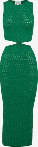 Calli Stickad klänning 'SHARNIE' i grön: framsida
