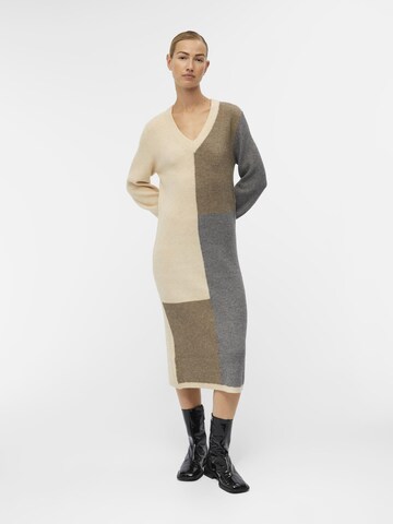 OBJECT Knit dress 'Malena' in Beige: front