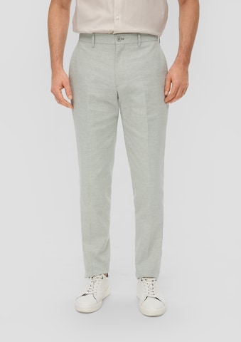 Coupe slim Pantalon à plis s.Oliver BLACK LABEL en vert : devant