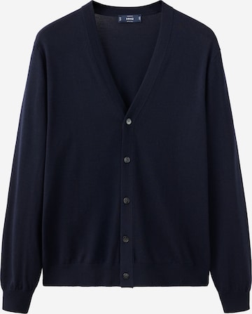 MANGO MAN Gebreid vest 'WILLYC-I' in Blauw: voorkant