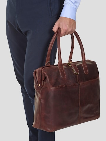 Howard London - Bolsa para portátil en marrón: frente