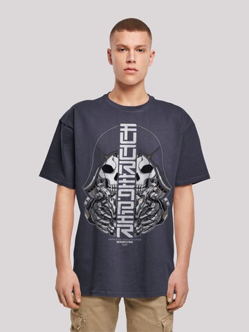 F4NT4STIC Shirt 'Cyber Bone Futureaper CYBERPUNK STYLES' in Blauw: voorkant
