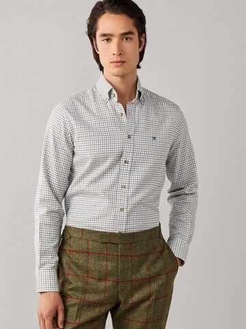 Hackett London Regular fit Button Up Shirt in Green: front