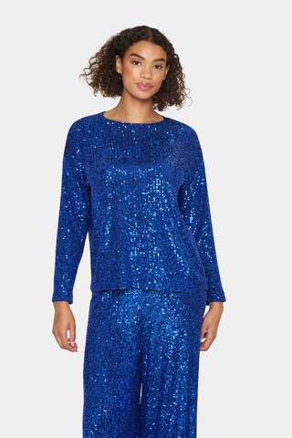 SAINT TROPEZ Bluse 'Reyana' in Blau: Vorderseite