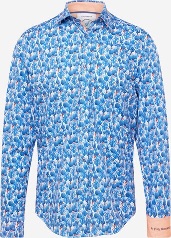 A Fish named Fred Regular fit Button Up Shirt 'Cactus' in Blue: front