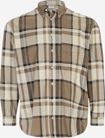 Jack & Jones Plus Camisa 'BROOK' en beige / marrón / marrón oscuro, Vista del producto